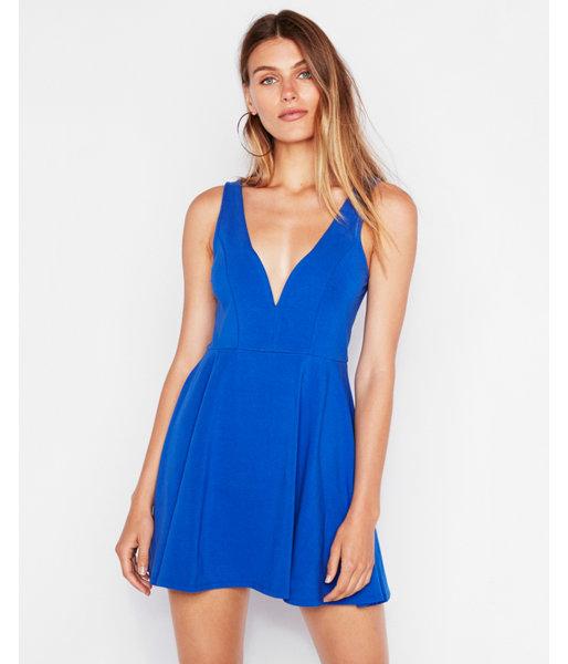 Express Womens Petite V-wire Fit And Flare