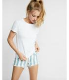 Express Distressed Crew Neck Boyfriend Tee