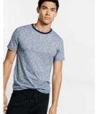 Express Mens Space Dyed Slub Knit Flex Stretch Crew Neck Tee