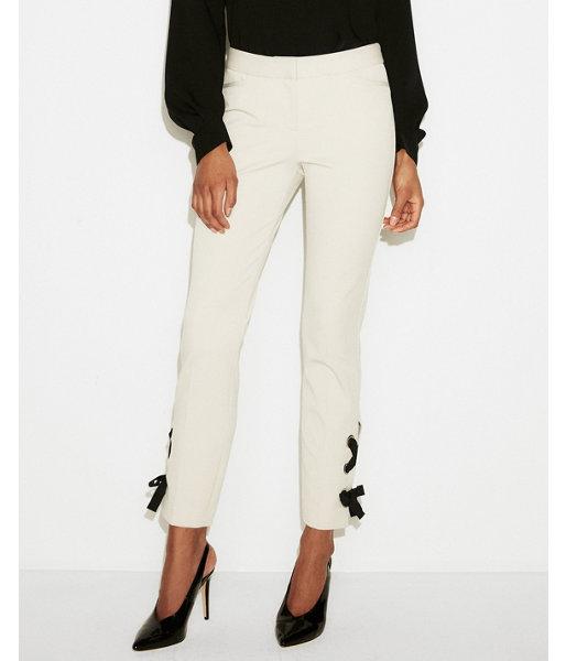 Express Womens Petite Mid Rise Lace-up Ankle Pant