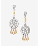 Express Womens Two Tone Mini Filigree Post Back Drop Earrings