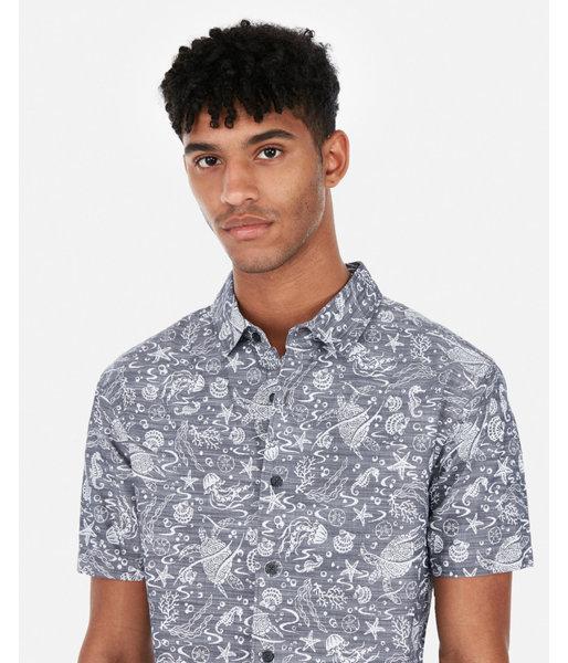 Express Mens Slim Sea Print Short