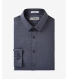 Express Mens Fitted Linen-blend Button-up Dress