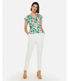 Express Womens Floral Cropped Gramercy Tee