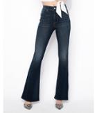 Express Womens High Waisted Stretch Bell Flare Jeans