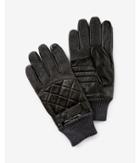 Express Mens Leather And Wool Quilted Glove