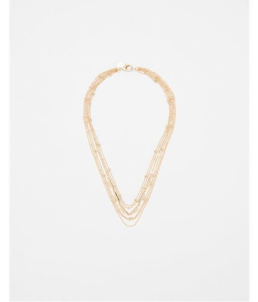 Express Womens Beaded Multi-row Necklace