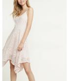 Express Lace Hi-lo Fit And Flare Dress