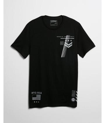 Express Mens Exp Nyc Reflective Graphic Tee
