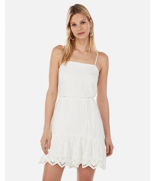 Express Womens Eyelet Tie Waist Cami Dress