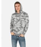 Express Mens Striped Camo Popover Hooded