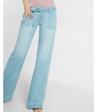 Express Womens Low Rise Extreme Wide Leg Flare Jeans