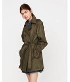 Express Womens Relaxed Flutter Sleeve Trench Coat