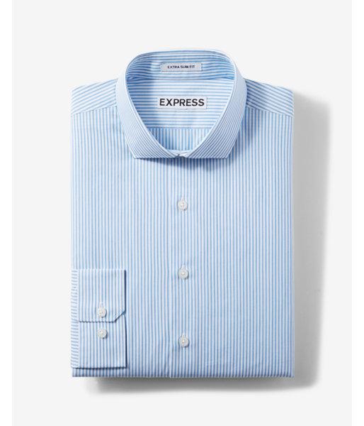 Express Mens Slim Fit Striped Dress