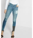 Express Womens High Waisted Patch Embellished Original Jean