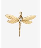 Express Womens Sequin Matte Gold Dragonfly Charm