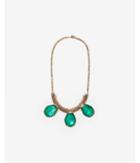 Express Womens Faceted Stone Collar Necklace