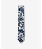 Express Mens Narrow Wave Scene Print Tie