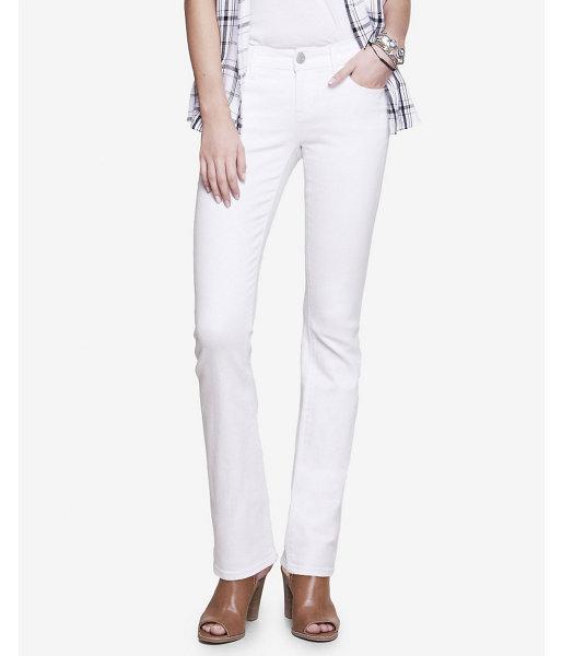 Express Womens White Low Rise Slim Barely Boot Jean