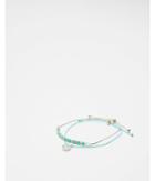 Express Womens Turquoise Faceted Metal Pull-cord Bracelet