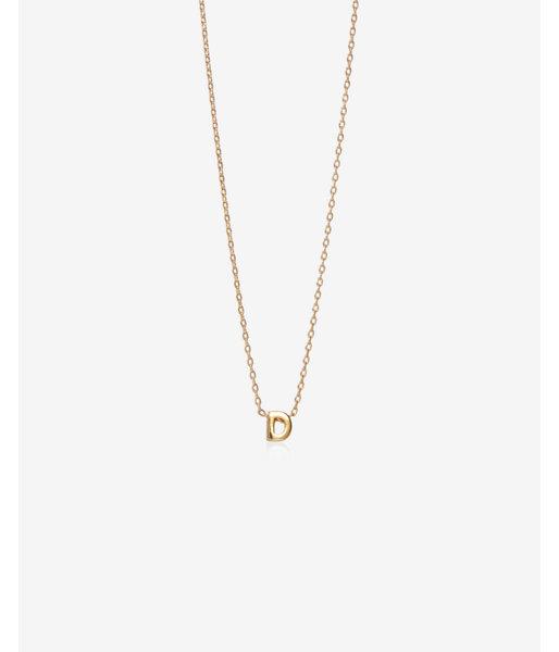 Express Womens Gold Mini D Initial Necklace