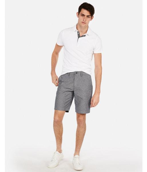 Express Mens Classic 10 Inch Oxford Flat Front