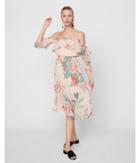 Express Womens Off The Shoulder Smocked Waist Tie