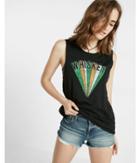 Express Womens Express One Eleven Whiskey Graphic Tank