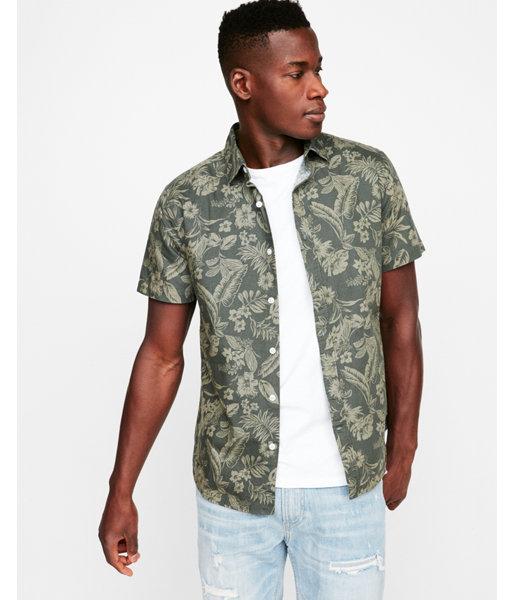 Express Mens Island Floral Cotton Short