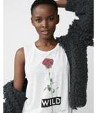 Express Womens Wild Rose Graphic Tank