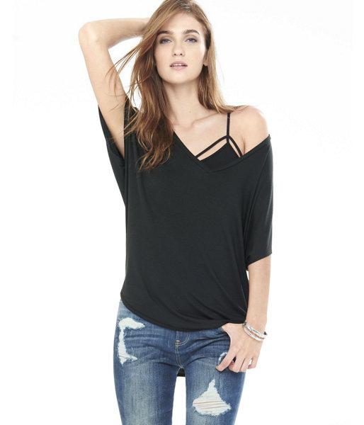 Express Womens One Eleven Short Sleeve V-neck Tunic Tee