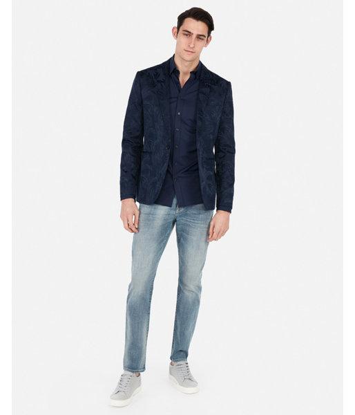 Express Mens Slim Palm Jacquard Blazer