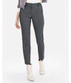Express Womens Petite Mid Rise Thin Stripe Columnist Ankle Pant