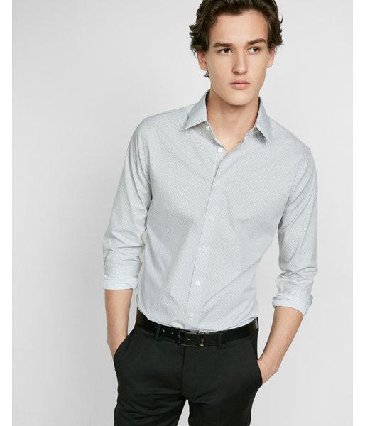 Express Mens Fitted Diamond Dot Dress