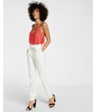 Express Womens Linen Belted Ankle Pant