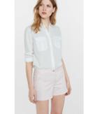 Express Women's Shorts Flat Front Stretch Cotton