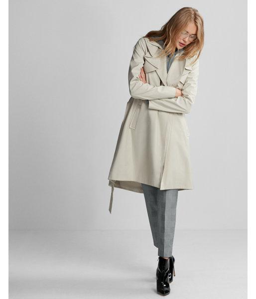 Express Ruffle Trench Coat