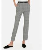 Express Womens High Waisted Plaid Ankle Pant