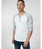 Express Three-quarter Sleeve Cotton Henley
