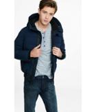 Express Men's Outerwear Navy Puffer Coat