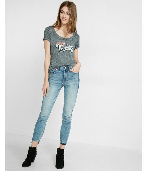 Express Womens Express One Eleven Weekend Hi-lo Tee