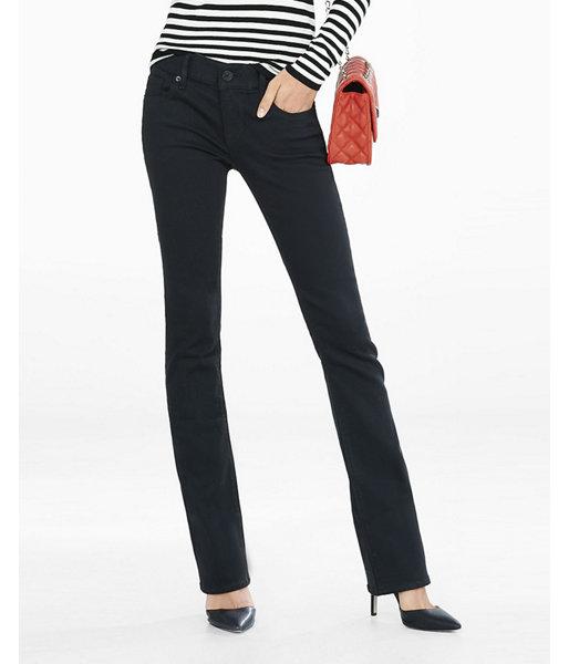 Express Black Low Rise Stretch Barely Boot Jeans