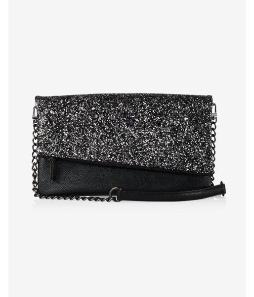 Express Womens Glitter Fold-over Clutch
