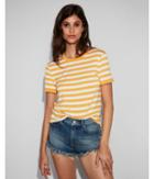 Express Womens Express One Eleven Striped Boxy Tee