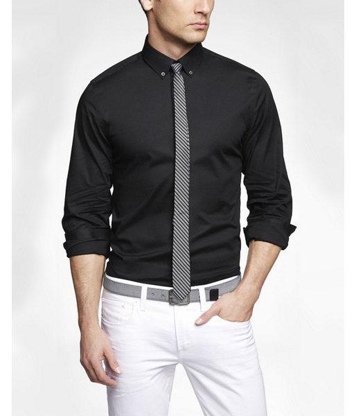 Express Modern Fit Button-down Collar