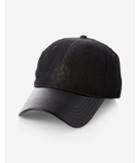 Express Mens (minus The) Leather And Denim Lion Logo Baseball Hat