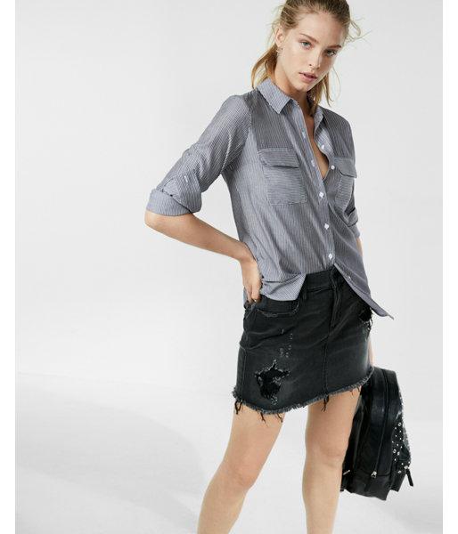 Express Womens Thin Stripe City Shirt By Express
