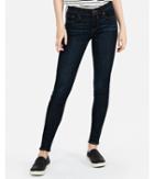 Express Womens Mid Rise Dark Wash Stretch Jeggings