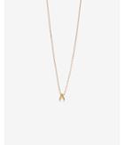 Express Womens Gold Mini A Initial Necklace