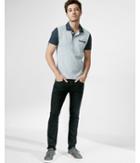 Express Stretch Color Block Textured Polo